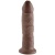 Коричневый фаллоимитатор 9  Cock - 22,9 см.