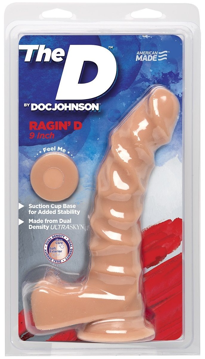 Телесный фаллоимитатор The D Ragin  D 9  Vanilla - 22,86 см.