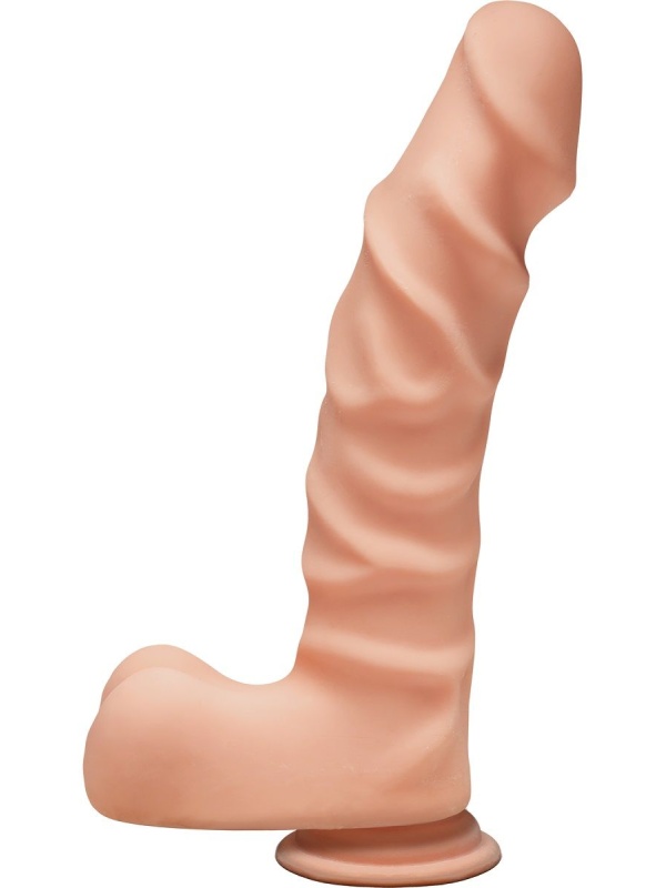 Телесный фаллоимитатор The D Ragin  D 9  Vanilla - 22,86 см.