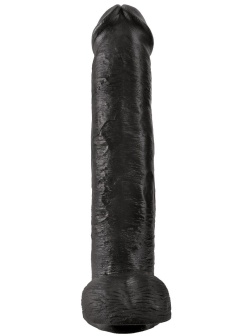 Чёрный фаллоимитатор-гигант 15  Cock with Balls - 40,6 см.
