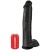 Чёрный фаллоимитатор-гигант 15  Cock with Balls - 40,6 см.