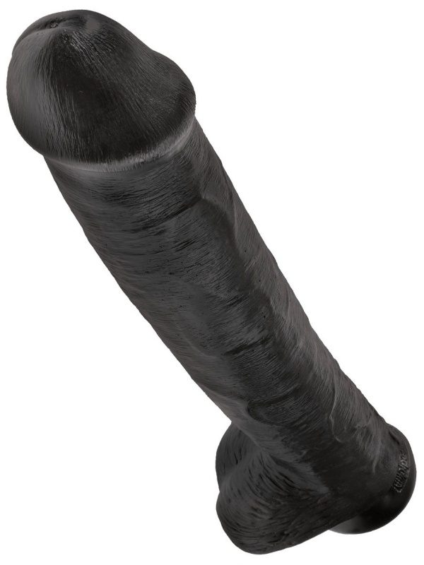 Чёрный фаллоимитатор-гигант 15  Cock with Balls - 40,6 см.
