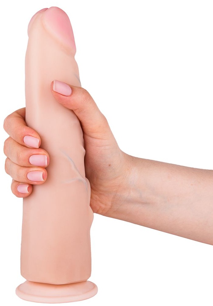 Реалистичный фаллоимитатор на присоске F LINE - 23 см.