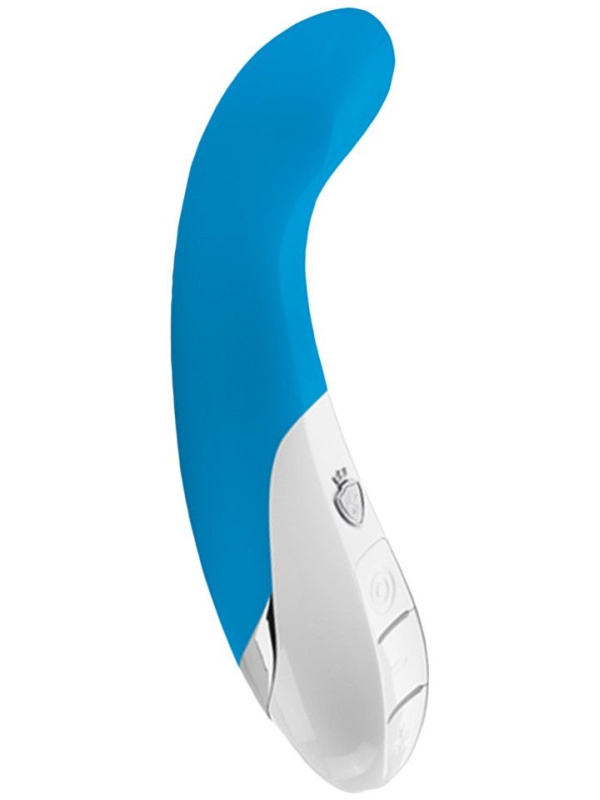 Голубой вибратор Mystim Al Punto - 25 см.