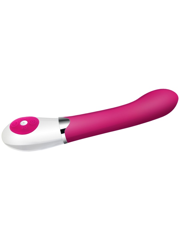 Розовый вибратор Daniel - 19,5 см.