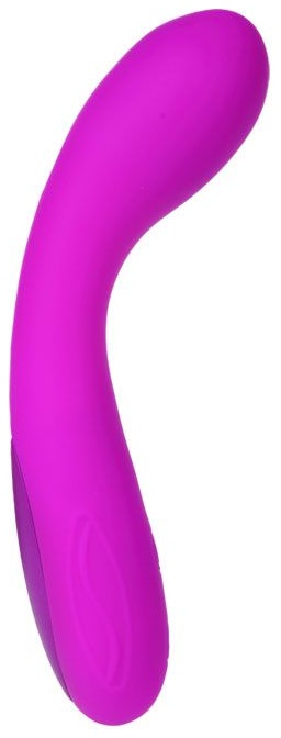 Лиловый изогнутый вибратор Tony - 17 см.