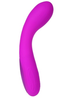 Лиловый изогнутый вибратор Tony - 17 см.