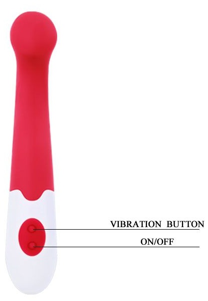 Розовый вибратор Charles с загнутой головкой - 17 см.