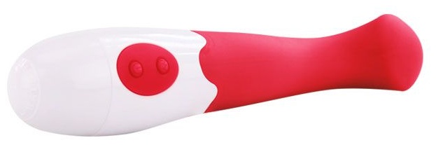 Розовый вибратор Charles с загнутой головкой - 17 см.