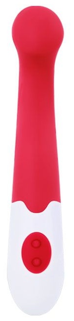 Розовый вибратор Charles с загнутой головкой - 17 см.