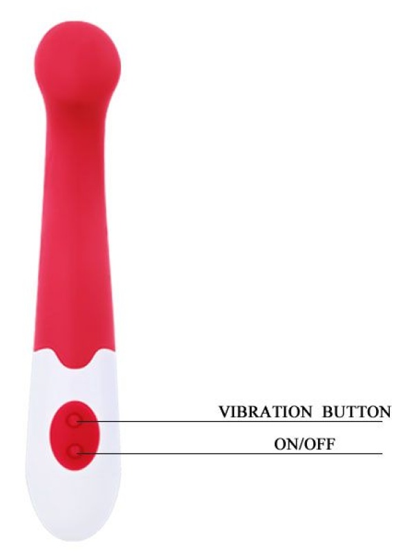 Розовый вибратор Charles с загнутой головкой - 17 см.