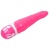 Ребристый розовый вибратор со стимуляцией точки G - 21,8 см.