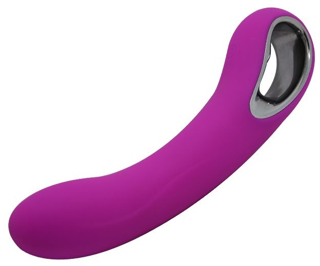 Гладкий лиловый вибратор Alston - 20 см.