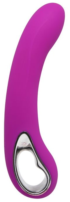 Гладкий лиловый вибратор Alston - 20 см.