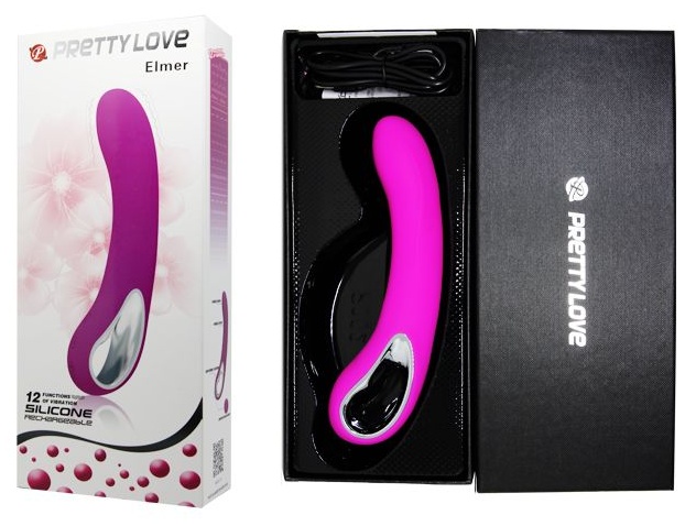 Гладкий лиловый вибратор Alston - 20 см.