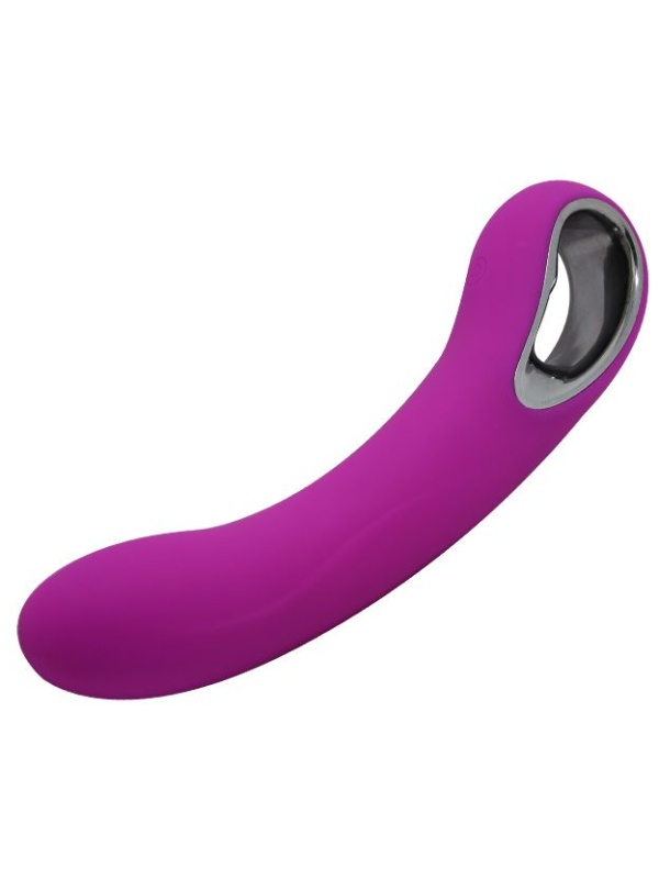 Гладкий лиловый вибратор Alston - 20 см.