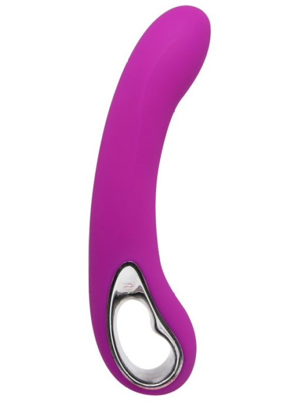 Гладкий лиловый вибратор Alston - 20 см.