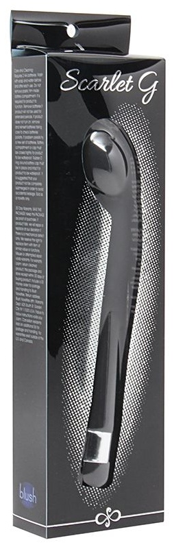 Чёрный G-стимулятор с вибрацией Scarlet G - 21 см.