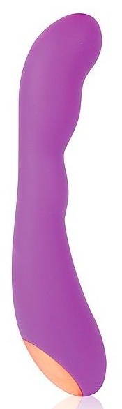 Фиолетовый силиконовый вибромассажер - 22,2 см.