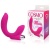 Розовый U-образный вибромассажер Сosmo - 19 см.