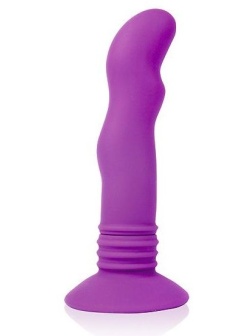 Фиолетовый вибромассажер Cosmo на присоске - 12 см.