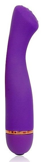 Фиолетовый силиконовый вибратор Cosmo с 20 режимами вибрации - 15,5 см.