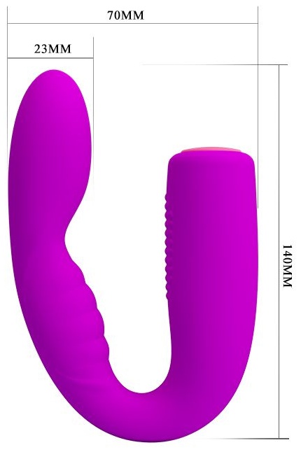 Лиловый гнущийся вибромассажер Quintion - 14 см.