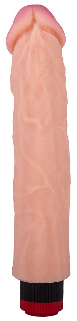 Вибратор-реалистик с розовой головкой - 26,2 см.