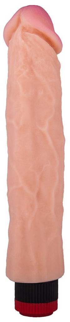 Вибратор-реалистик с розовой головкой - 26,2 см.