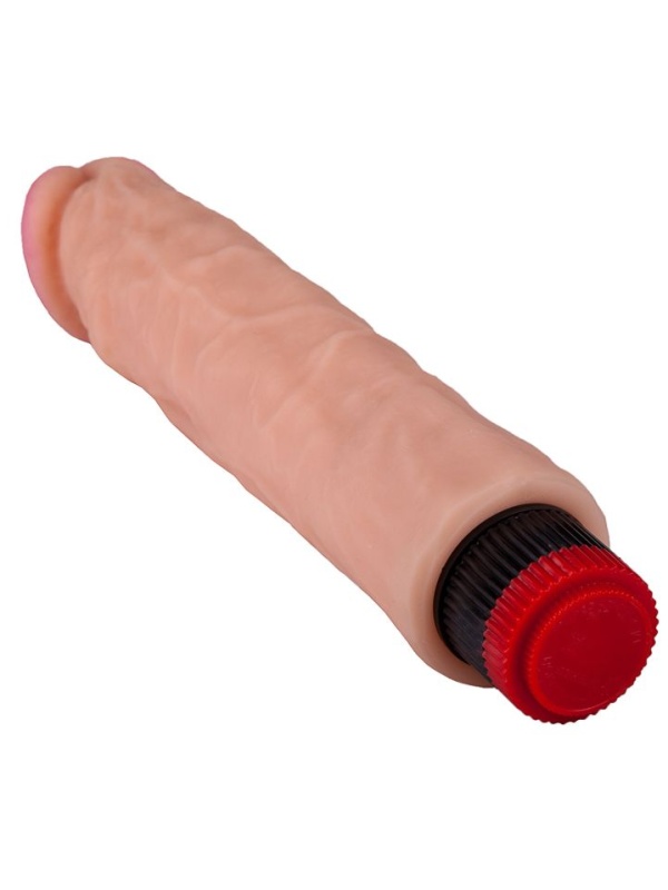 Вибратор-реалистик с розовой головкой - 26,2 см.
