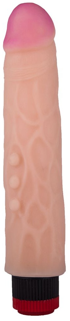 Реалистик с вибрацией и тремя точками с одной из сторон - 24,4 см.