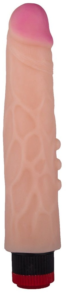 Реалистик с вибрацией и тремя точками с одной из сторон - 24,4 см.