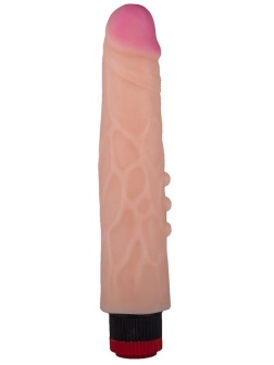Реалистик с вибрацией и тремя точками с одной из сторон - 24,4 см.