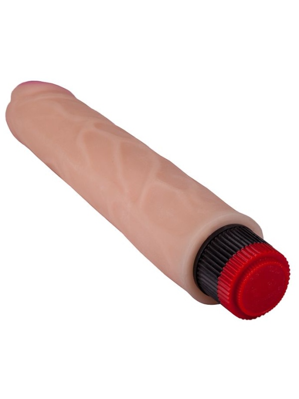 Реалистик с вибрацией и тремя точками с одной из сторон - 24,4 см.