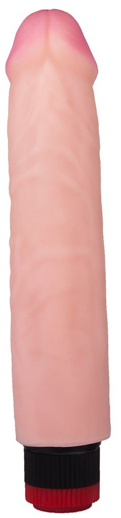Реалистичный вибромассажер с встроенным пультом - 24,2 см.