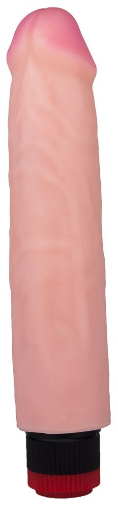 Реалистичный вибромассажер с встроенным пультом - 24,2 см.