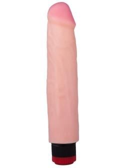 Реалистичный вибромассажер с встроенным пультом - 24,2 см.