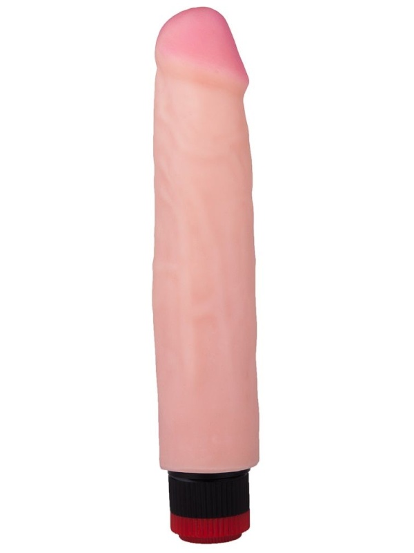 Реалистичный вибромассажер с встроенным пультом - 24,2 см.