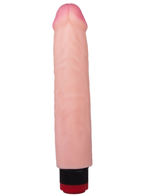 Реалистичный вибромассажер с встроенным пультом - 24,2 см.