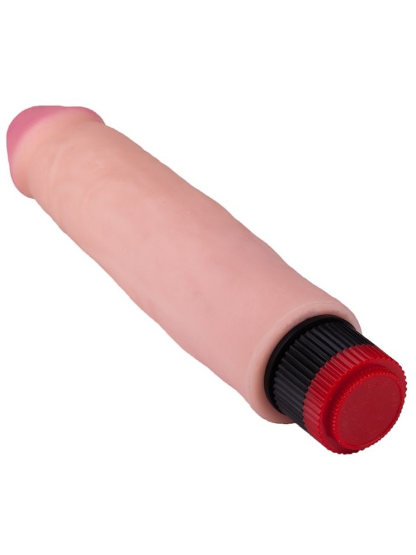 Реалистичный вибромассажер с встроенным пультом - 24,2 см.