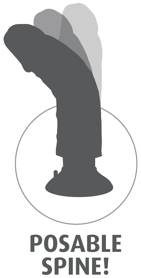 Телесный вибромассажер 10  Vibrating Cock with Balls - 25,4 см.