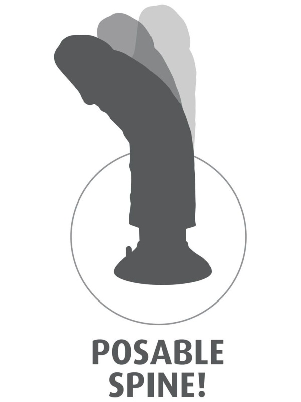 Большой реалистичный вибромассажер на присоске 9  Vibrating Cock - 24,8 см.