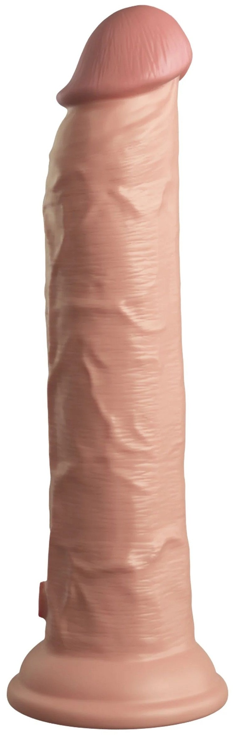 Телесный вибратор-реалистик на присоске 9’’ Vibrating Silicone Dual Density Cock - 24,8 см.