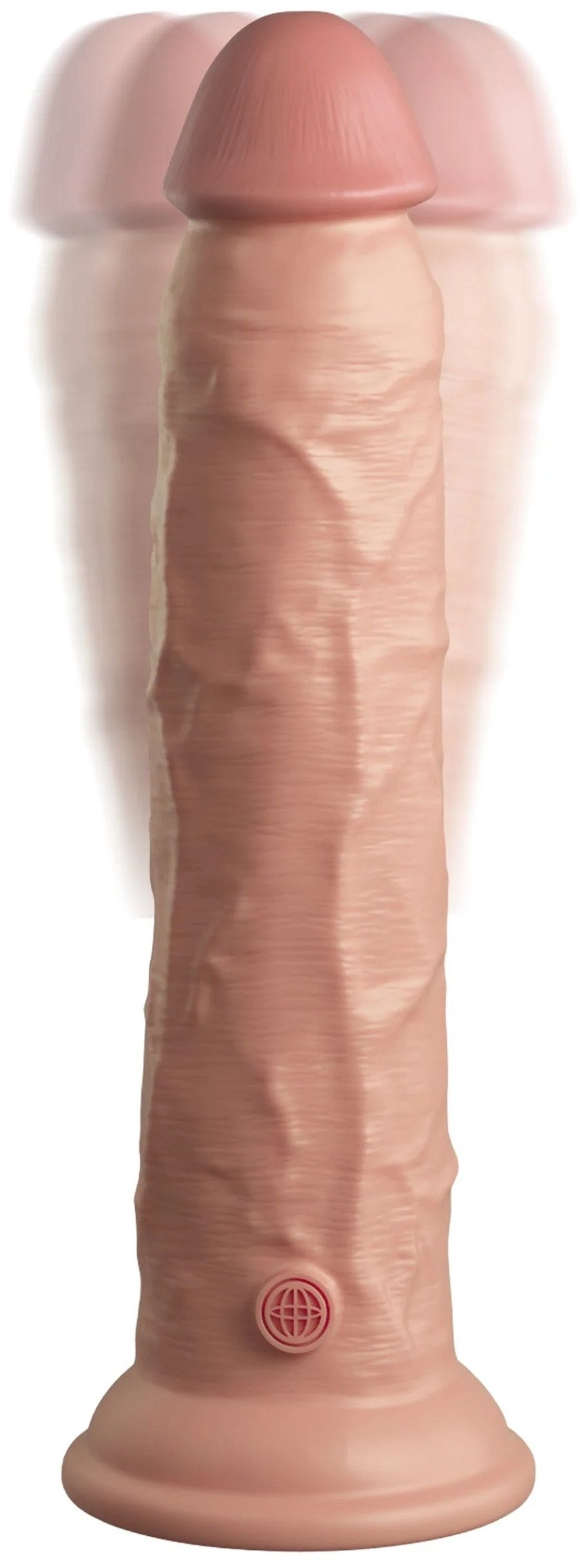 Телесный вибратор-реалистик на присоске 9’’ Vibrating Silicone Dual Density Cock - 24,8 см.