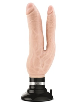 Телесный анально-вагинальный вибратор Cock Vibes - Double Vibe - 17,8 см.