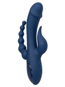 Синий тройной вибромассажер Triple Orgasm