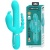 Аквамариновый вибратор для тройной стимуляции Cammy - 22,2 см.