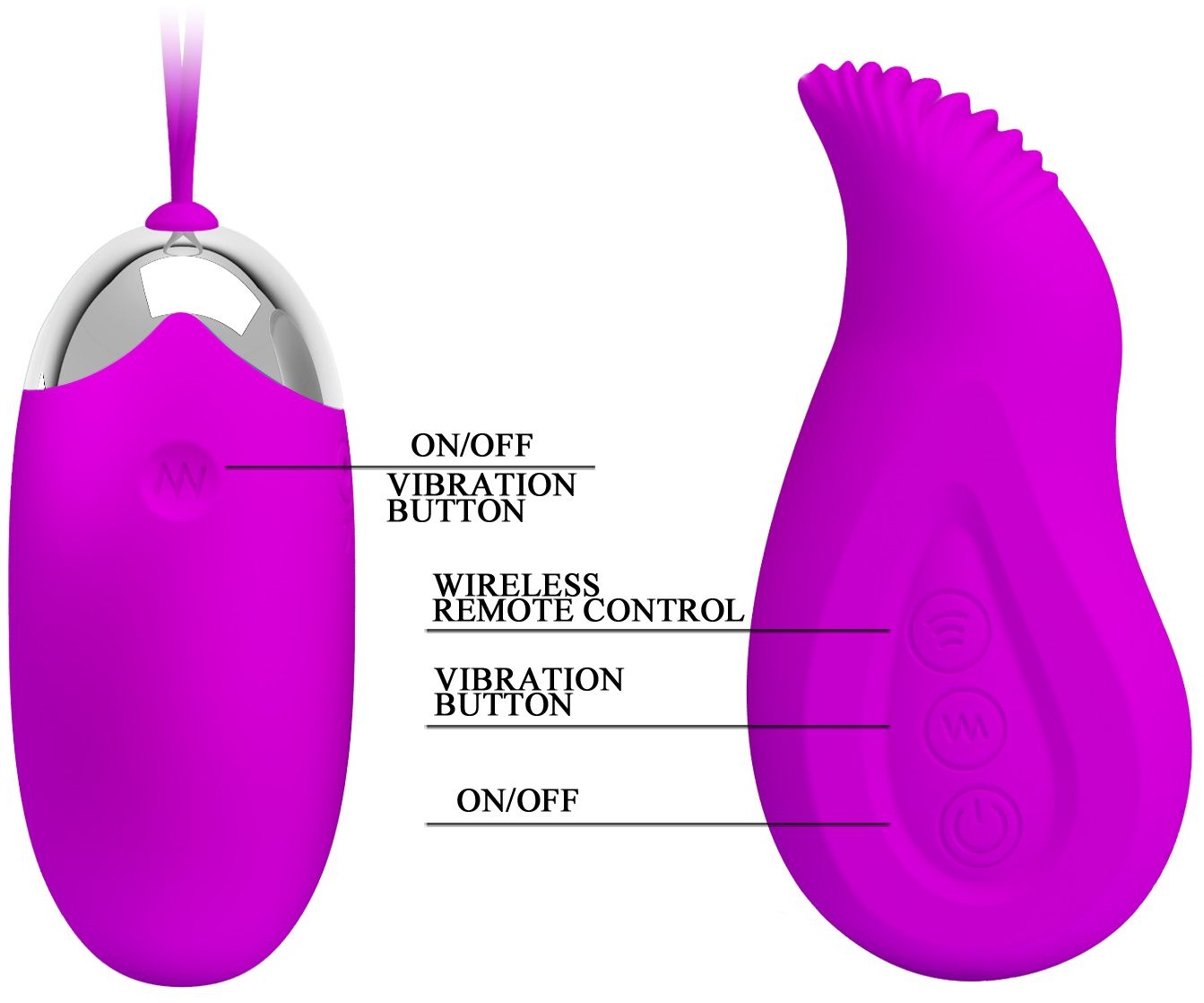 Виброяйцо Eden с вибрирующим пультом ДУ
