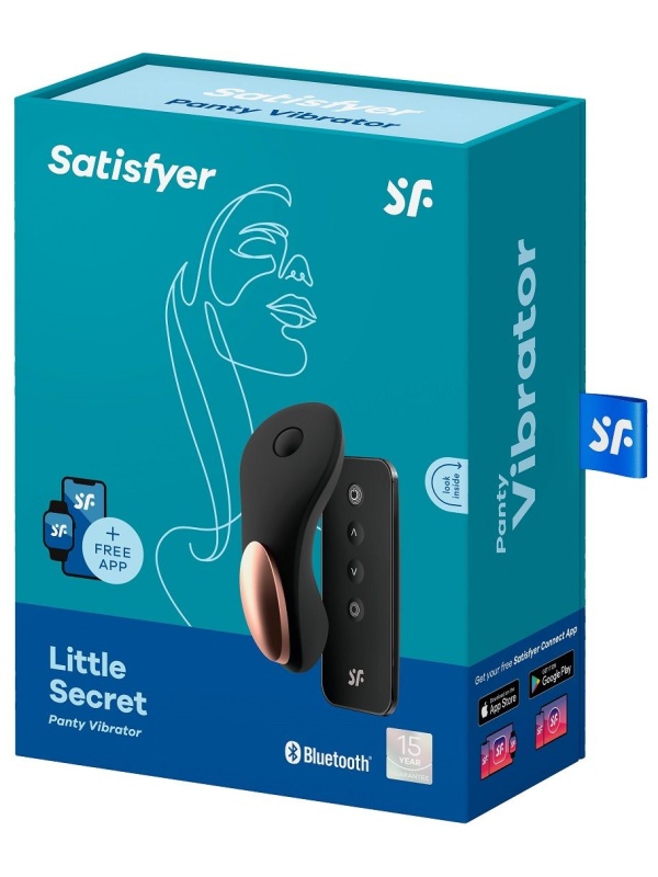 Чёрный вибромассажер в трусики Little Secret