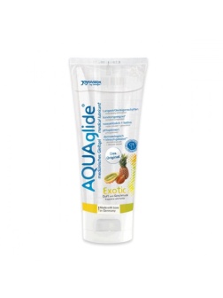 Гель-лубрикант на водной основе AQUAglide с ароматом экзотических фруктов - 100 мл.